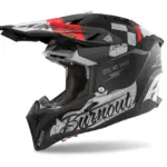 קסדת שטח אירו AIROH Aviator 3 שחור/אדום/אפור