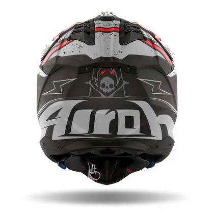 קסדת שטח אירו AIROH Aviator 3 Burnout שחור/אדום/אפור – תמונה 2