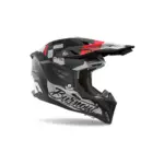 קסדת שטח אירו AIROH Aviator 3 Burnout שחור/אדום/אפור – תמונה 4
