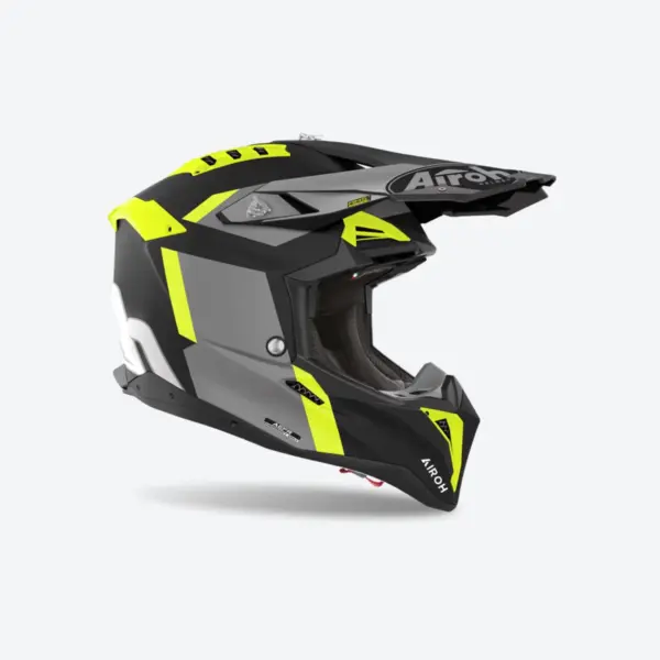 קסדת שטח אירו AIROH Aviator 3 Glory אפור/צהוב מט – תמונה 2