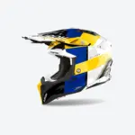 קסדת שטח אירו AIROH Aviator 3 כחול/צהוב/לבן