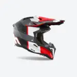קסדת שטח אירו AIROH Aviator 3 Monarch אפור/אדום/לבן מט – תמונה 2