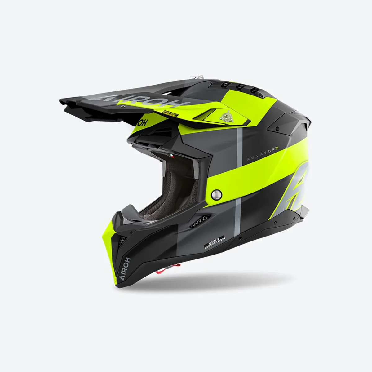 קסדת שטח AIROH Aviator 3 שחור/צהוב מט קסדת שטח אירו AIROH Aviator 3 שחור/צהוב מט