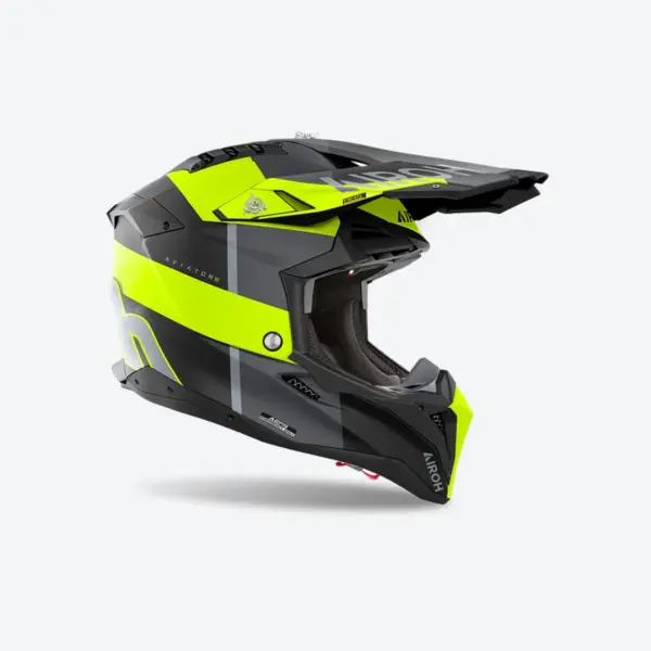 קסדת שטח אירו AIROH Aviator 3 Monarch שחור/צהוב מט – תמונה 2