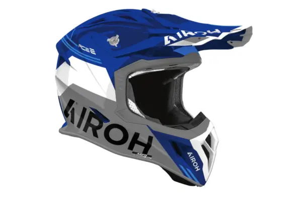 קסדת שטח אירו AIROH Aviator Ace 2 Fury כחול/לבן/אפור – תמונה 2