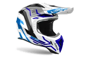 קסדת שטח אירו AIROH Aviator Ace 2 Ground לבן/כחול – תמונה 2