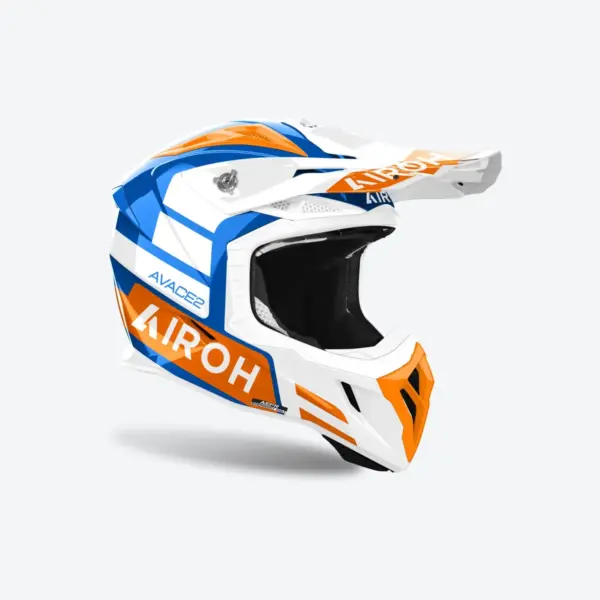 קסדת שטח אירו AIROH Aviator Ace 2 Sake לבן/כחול/כתום – תמונה 2