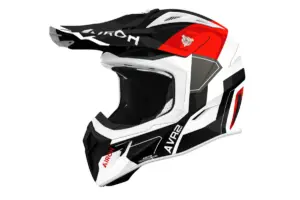 קסדת שטח אירו AIROH Aviator Ace 2 אדום/שחור/לבן