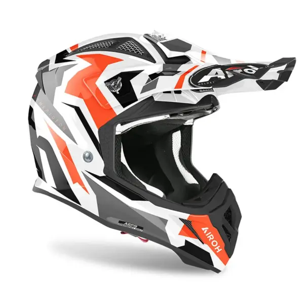 קסדת שטח אירו AIROH Aviator Ace Amaze כתום/לבן/שחור – תמונה 2
