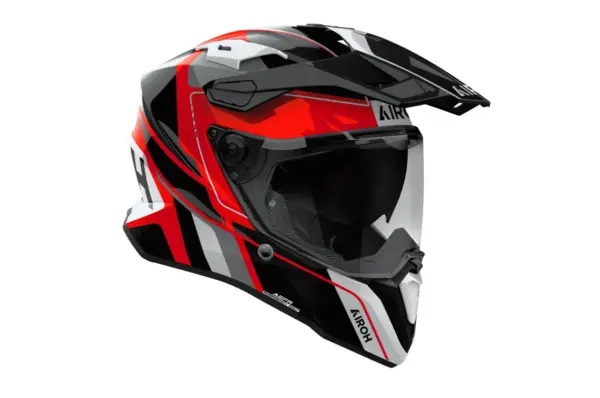 קסדת אדוונצ'ר אירו AIROH Commander 2 Skip אדום/שחור – תמונה 2