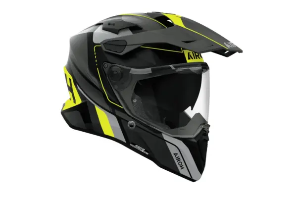 קסדת אדוונצ'ר אירו AIROH Commander 2 Skip צהוב/שחור מט – תמונה 2