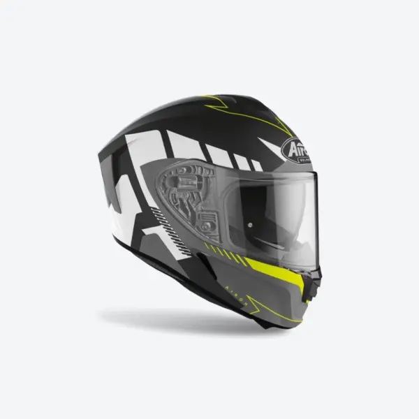 קסדת כביש מלאה אירו AIROH Spark Rise שחור מט/לבן – תמונה 2