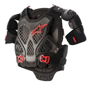 שריון חזה וגב אלפינסטארס Alpinestars A-6 בצבע שחור אנתרציט אדום
