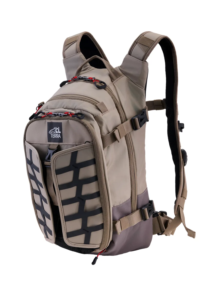 תיק גב לרכיבה Alpinestars AT-15 בצבע אלומיניום אגוז תיק גב לרכיבה אלפינסטארס Alpinestars AT-15 בצבע אלומיניום אגוז