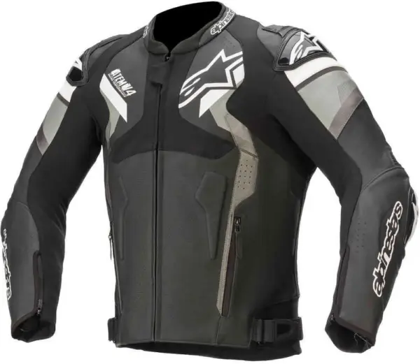 מעיל עור אלפינסטארס Alpinestars Atem V4 בצבע שחור לבן