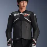 מעיל עור אלפינסטארס Alpinestars Atem V5 בצבע שחור לבן