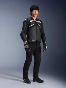 מעיל עור אלפינסטארס ALPINESTARS Atem V5 שחור לבן – תמונה 2