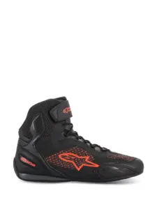 נעלי רכיבה אלפינסטארס Alpinestars Faster-3 Rideknit בצבע שחור אדום פלואורסצנטי