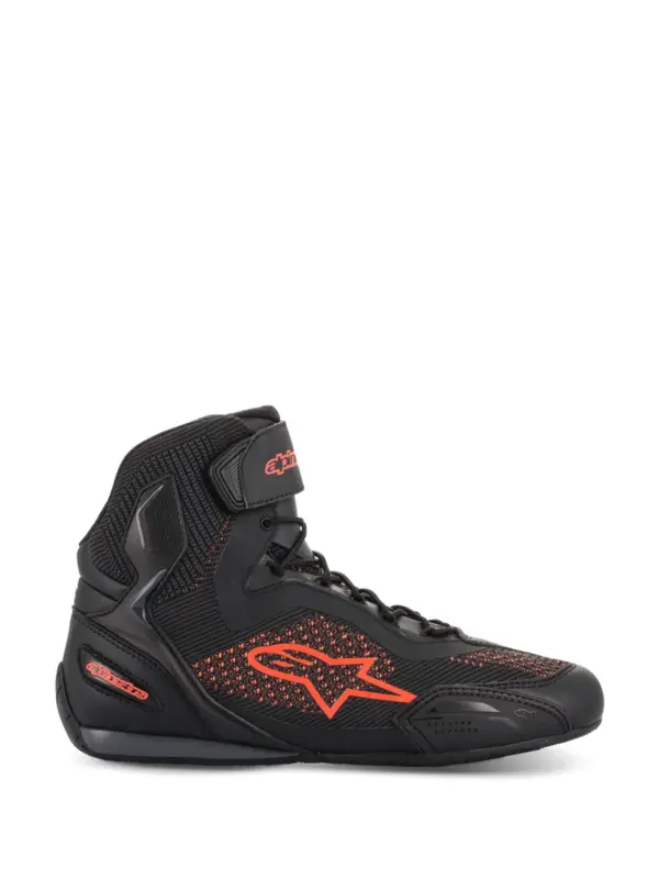 נעלי רכיבה אלפינסטארס Alpinestars Faster-3 Rideknit בצבע שחור אדום פלואורסצנטי