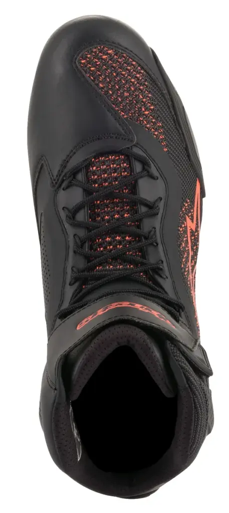 נעלי רכיבה אלפינסטארס ALPINESTARS Faster-3 Rideknit שחור אדום פלואורסצנטי – תמונה 6