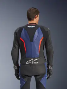 חליפת עור 2 חלקים אלפינסטארס ALPINESTARS GP Force V2 2PC שחור כחול אדום פלואורסצנטי – תמונה 7