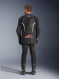 חליפת עור 2 חלקים אלפינסטארס ALPINESTARS GP Force V2 2PC שחור לבן אדום פלואורסצנטי – תמונה 4