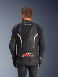 חליפת עור 2 חלקים אלפינסטארס ALPINESTARS GP Force V2 2PC שחור לבן אדום פלואורסצנטי – תמונה 6