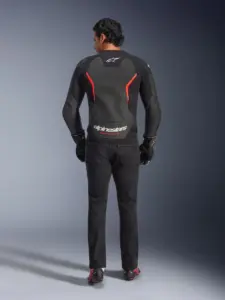 מעיל עור אלפינסטארס ALPINESTARS GP Force V2 Airflow שחור אדום פלואורסצנטי – תמונה 7