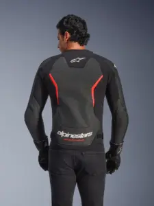 מעיל עור אלפינסטארס ALPINESTARS GP Force V2 Airflow שחור אדום פלואורסצנטי – תמונה 8