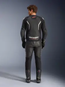 מעיל עור אלפינסטארס ALPINESTARS GP Force V2 Airflow שחור לבן – תמונה 5