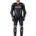 חליפת עור חלק אחד אלפינסטארס Alpinestars GP-R7 1PC בצבע שחור לבן אדום פלואורסצנטי