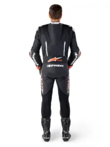 חליפת עור חלק אחד אלפינסטארס ALPINESTARS GP-R7 1PC שחור לבן אדום פלואורסצנטי – תמונה 4