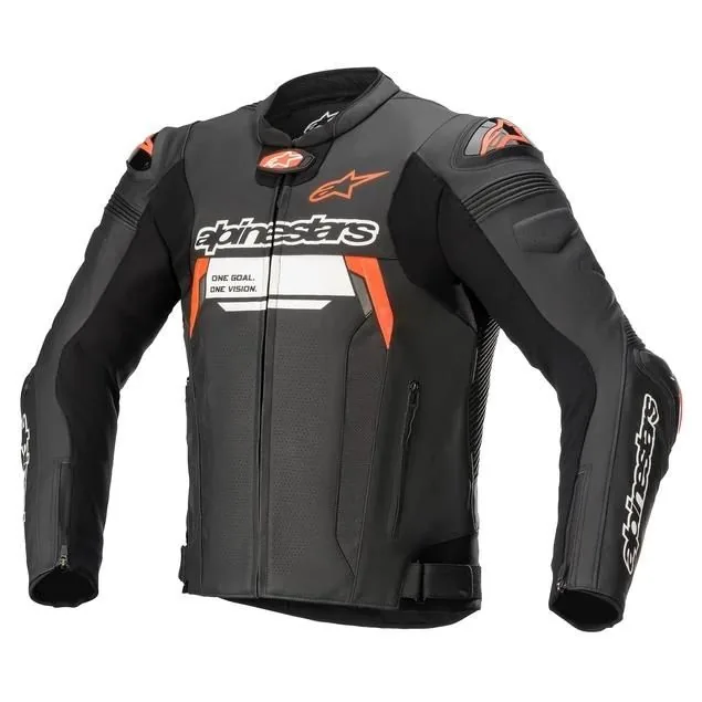 מעיל עור Alpinestars Missile V2 Ignition בצבע שחור אדום מעיל עור אלפינסטארס Alpinestars Missile V2 Ignition בצבע שחור אדום