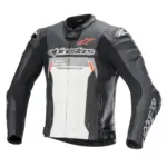 מעיל עור אלפינסטארס Alpinestars Missile V2 Ignition בצבע שחור לבן