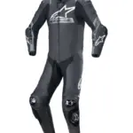 חליפת עור חלק אחד אלפינסטארס Alpinestars Missile V2 Ward 1PC בצבע שחור אפור מטאלי