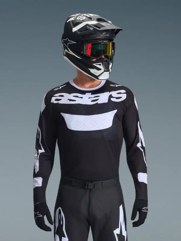 חליפת רכיבת שטח אלפינסטארס Alpinestars Racer Air Riway בצבע שחור לבן