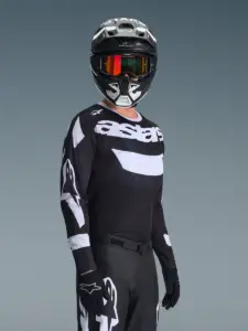 חליפת רכיבת שטח אלפינסטארס ALPINESTARS Racer Air Riway שחור לבן – תמונה 2