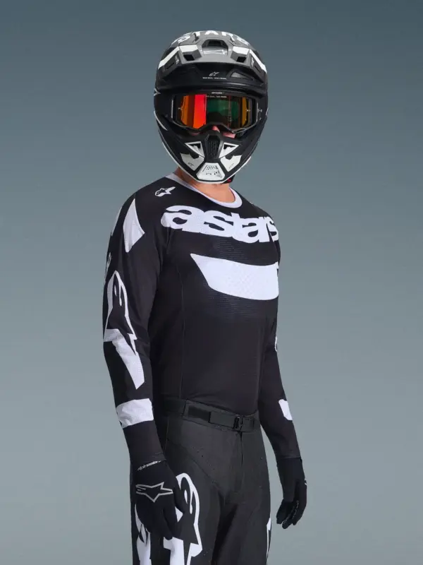 חליפת רכיבת שטח אלפינסטארס ALPINESTARS Racer Air Riway שחור לבן – תמונה 2