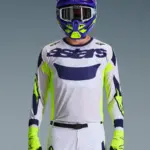 חליפת רכיבת שטח אלפינסטארס Alpinestars Racer Air Riway בצבע אפור בהיר צהוב פלואורסצנטי כחול