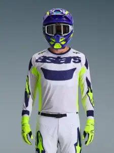 חליפת רכיבת שטח אלפינסטארס Alpinestars Racer Air Riway בצבע אפור בהיר צהוב פלואורסצנטי כחול