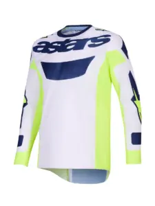 חליפת רכיבת שטח אלפינסטארס ALPINESTARS Racer Air Riway אפור בהיר צהוב פלואורסצנטי כחול – תמונה 3