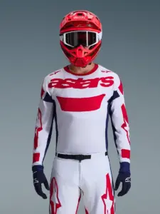 חליפת רכיבת שטח אלפינסטארס Alpinestars Racer Riway בצבע לבן כחול אדום
