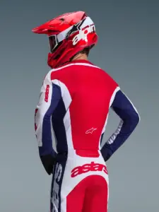 חליפת רכיבת שטח אלפינסטארס ALPINESTARS Racer Riway לבן כחול אדום – תמונה 2