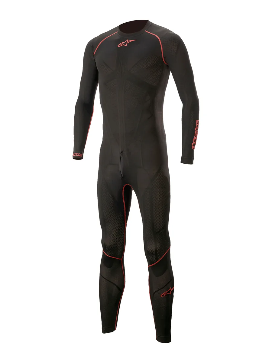 אוברול תחתון Alpinestars Ride Tech Lite 1PC Undersuit בצבע שחור אדום אוברול תחתון אלפינסטארס Alpinestars Ride Tech Lite 1PC Undersuit בצבע שחור אדום
