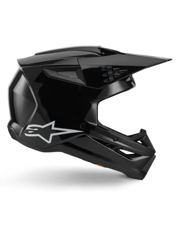 קסדת שטח אלפינסטארס Alpinestars S-M3 בצבע Solid שחור מבריק