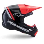 קסדת שטח אלפינסטארס Alpinestars S-M3 בצבע Radium שחור אדום לבן
