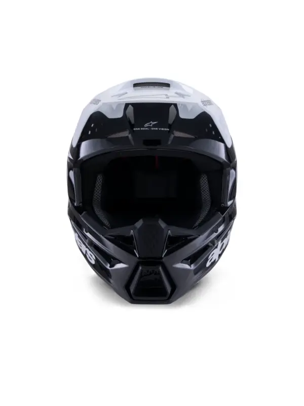 קסדת שטח אלפינסטארס ALPINESTARS S-M3 Radium שחור לבן אפור – תמונה 2