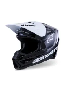 קסדת שטח אלפינסטארס ALPINESTARS S-M3 Radium שחור לבן אפור – תמונה 3