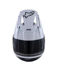 קסדת שטח אלפינסטארס ALPINESTARS S-M3 Radium שחור לבן אפור – תמונה 7