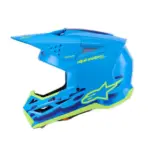קסדת שטח אלפינסטארס ALPINESTARS S-M3 Force OCD כחול בהיר צהוב – תמונה 3